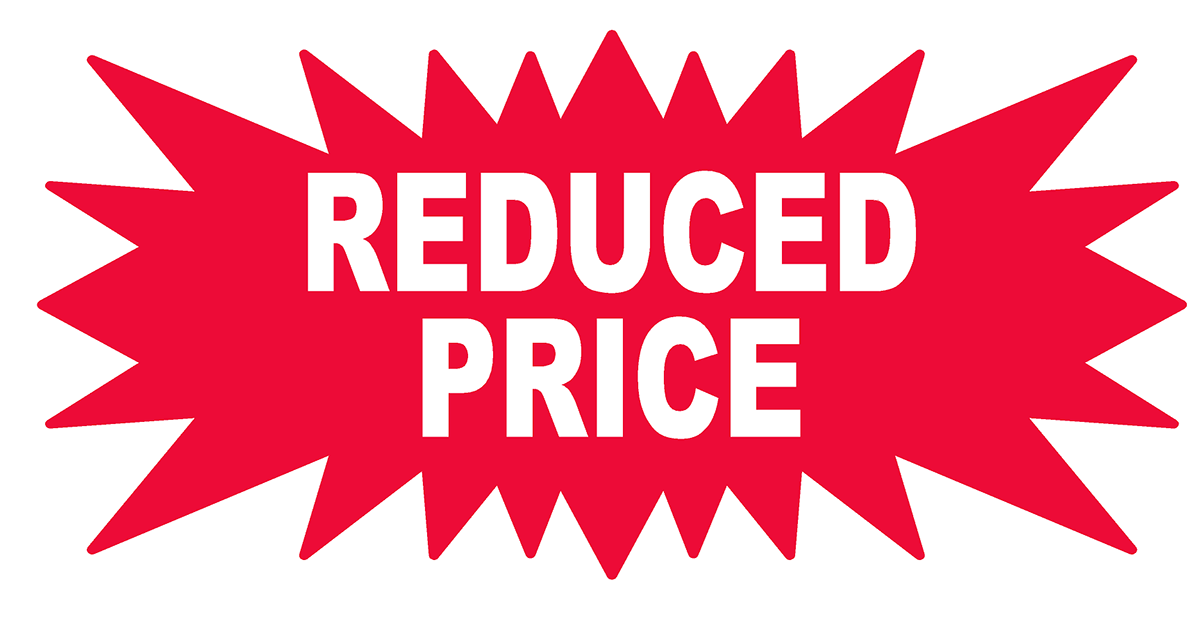 Price Reduced Sign Price Reduced Sign