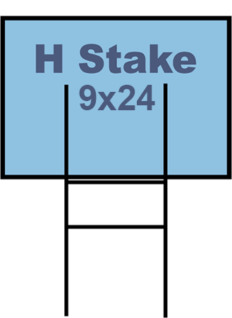 9X24 Yard Stakes - Regular H (Starting at $50)